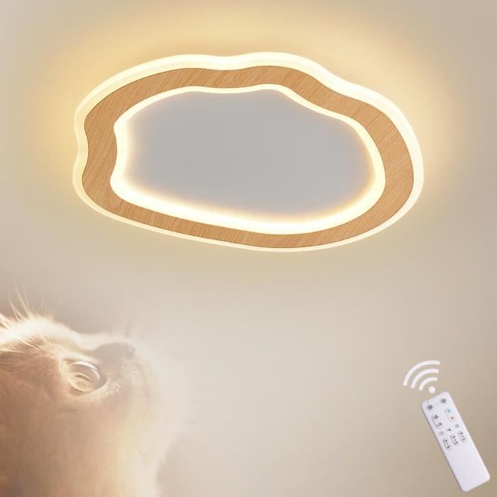 Froadp 48W Nuages Forme Plafonnier LED Dimmable en Continu avec Télécommande Lampe de Bande