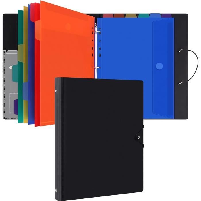 Classeur De Présentation A5 40 Pochettes (80 Vues) - Couverture Rigide Noire, Idéal Pour Documents Et Projets