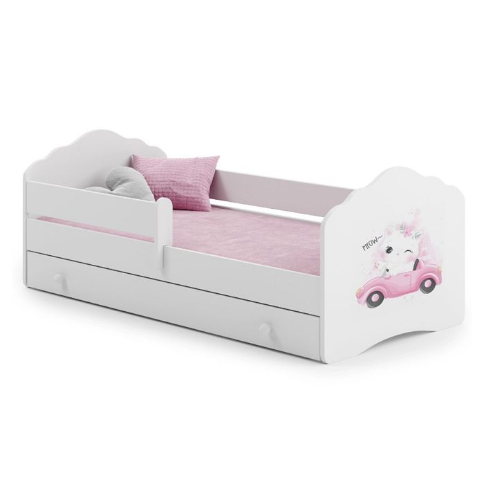 Lit enfant - Nala - 80x160 cm - Matelas inclus - Barrière mobile