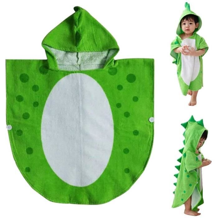 Serviette De Bain Pour Enfants Serviette De Bebe A Capuche Dinosaure Peignoir De Bain Plage Poncho De Natation Pour Garcons Vert Cdiscount Puericulture Eveil Bebe