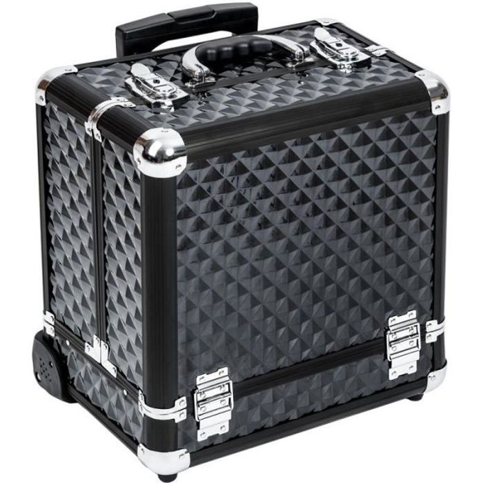 Malette Trolley Valise Esthetique Coiffure Maquillage Pro Noir 2008056