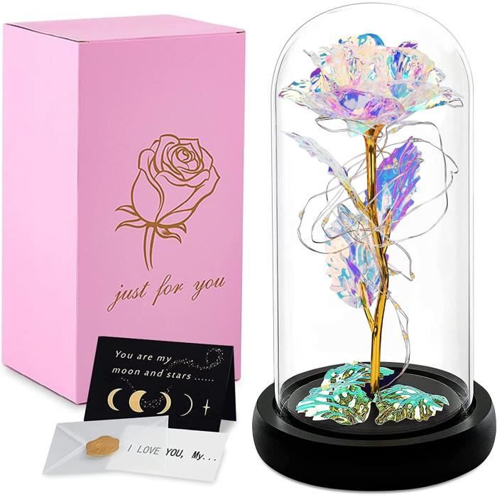 Boîte De 17 Roses éternelles Livofloral - Cadeau Romantique Pour Mère, Amoureuse, Saint-Valentin, Anniversaire, Mariage | Roses Fraîches Conservées 3 Ans, Décoration Maison élégante - 3