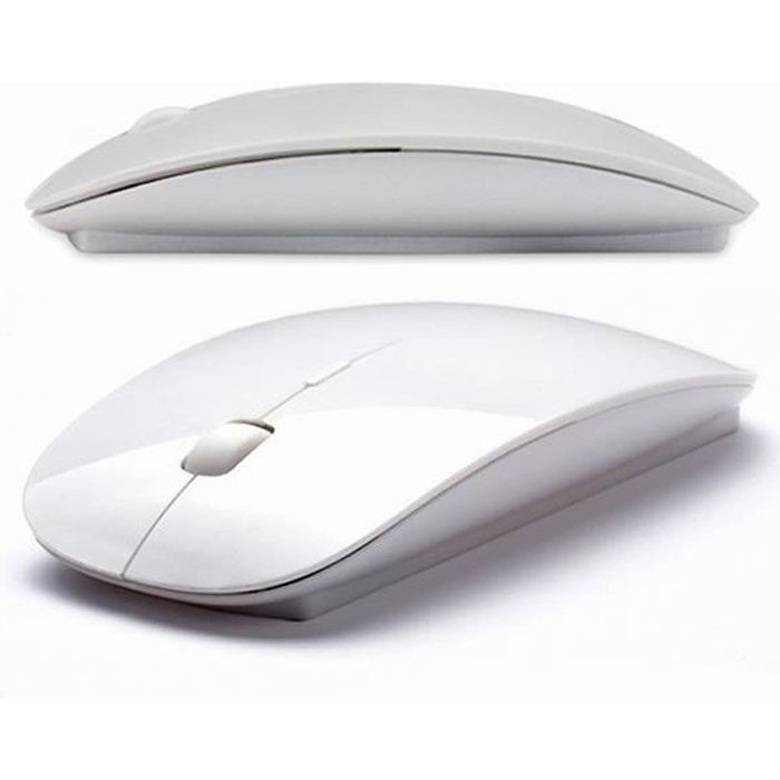 Souris sans fil blanche compatible tout ordinateur - Cdiscount Informatique