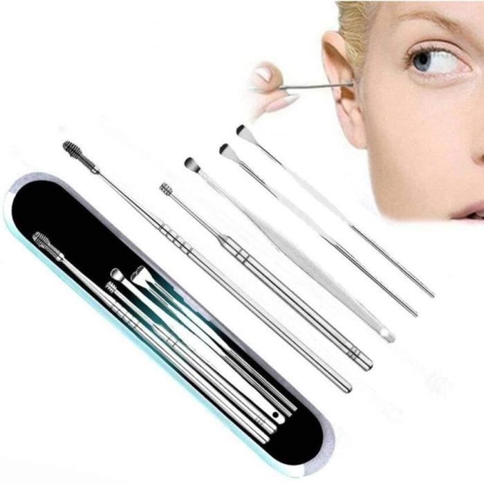 COTON-TIGE - CURE-OREILLE Curette spirale nettoyage oreilles Silicone avec  16 têtes de rechange - Cdiscount Au quotidien