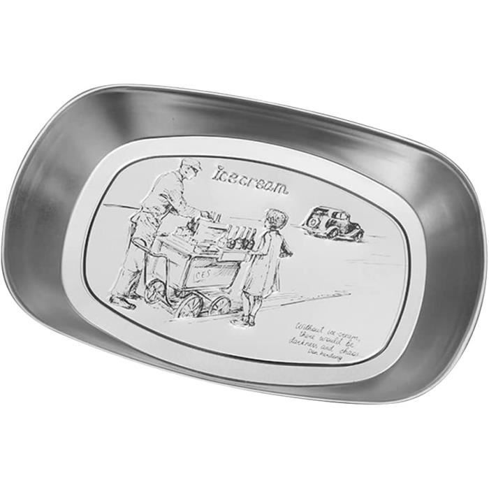 Plat De Cuisson En émail Rectangulaire Vintage - 35,5 X 25 Cm - Pour Four, Service, Pâtisserie Et Présentation - 8
