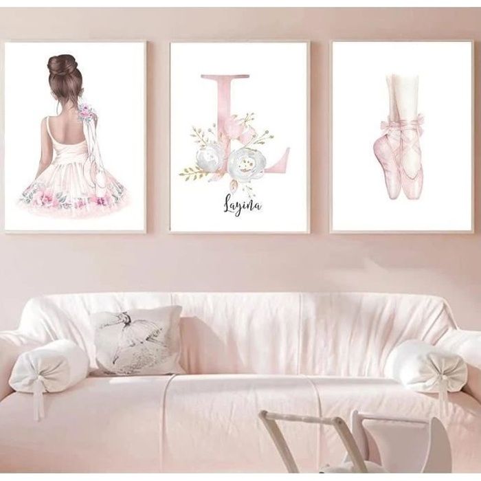 Tableau / Affiche de naissance personnalisé Ourson fille Format tableau  20 x 30 cm Support tableau Papier couché 250g (support non rigide)