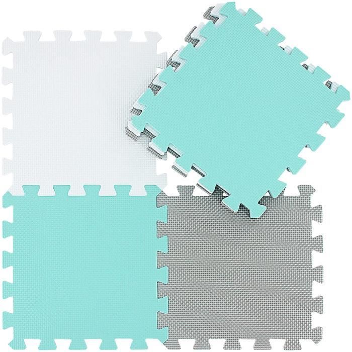 Eva Puzzle Tapis Mousse Bebe Ideal Pour Les Tapis De Jeux Enfant 18 Dalles 30 30 1cm Blanc Vert Gris Qqcahlb18n 12 Cdiscount Puericulture Eveil Bebe