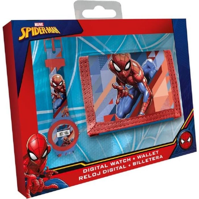 montre enfant Quartz digitale spiderman Spider-man marvel comics plus  portefeuille