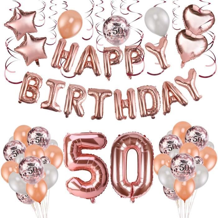 Howaf 50 Ans Anniversaire Deacutecorations Femme Anniversaire Ballon Or Rose Kit Guirlande Happy Birthday Ballon Ballons Confett262 Cdiscount Maison Howaf 50 Ans Anniversaire Deacutecorations Femme Anniversaire Ballon Or Rose Kit Guirlande Happy Birthday Ballon Ballons Confett262 Cdiscount Maison