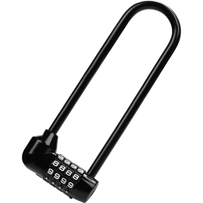 Antivol Vélo à Code 4 Chiffres – Câble Robuste, Antivol Pour Vélo Ou Moto, Sécurité Heavy Duty