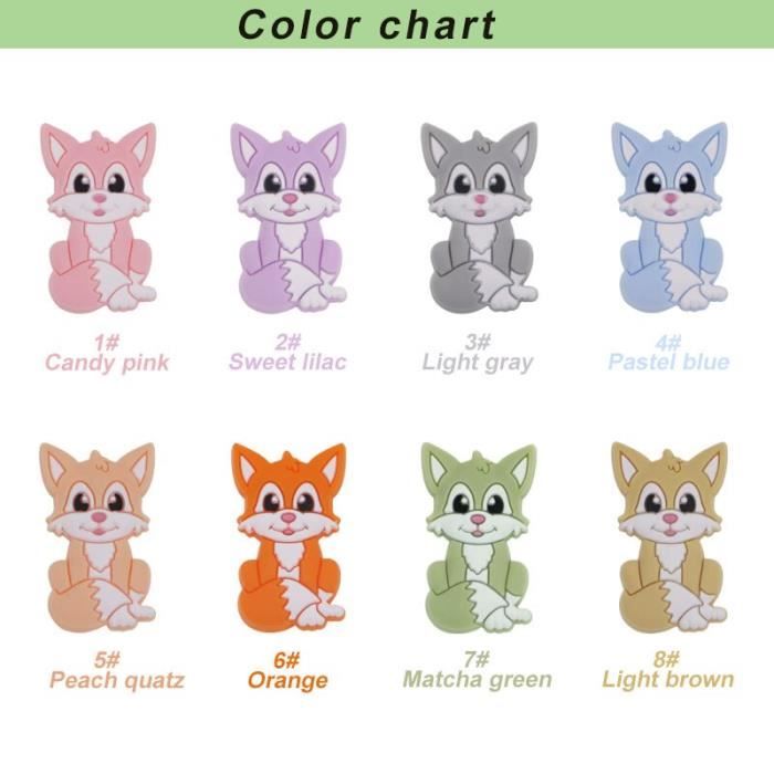 10pcs Melanger La Couleur Collier De Dentition En Silicone Sans Bpa 10 Pieces Perles Pour Bebe Jouet Koala Cdiscount Puericulture Eveil Bebe