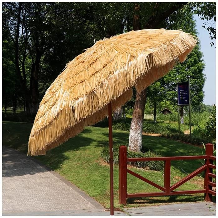Paille Rond Hawaii Tiki, Style HawaïEn Parasol Exotique Incliné