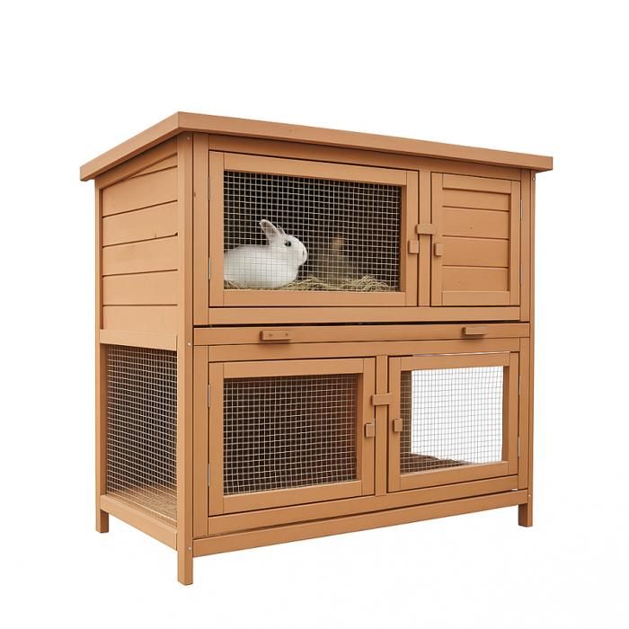 Meilleurs prix pour Cage Clapier Enclos lapin Extérieur en bois Haute Qualité - Mukkel 022 - 104 x 55 x 94 cm