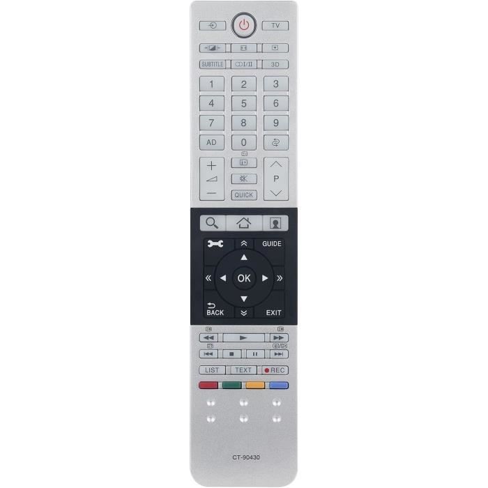Télécommande TV Neuve Pour Toshiba CT-90436 - Compatible CT-90325, CT-90326 Etc. - 433 MHz