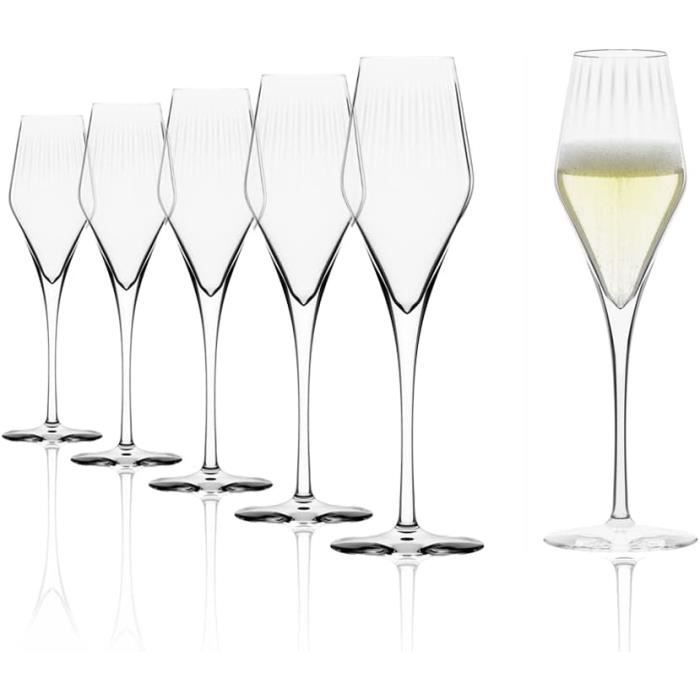 Lot De 6 Flûtes à Champagne Dema Glass Vintage – Anglaises, élégantes, Dans Boîte D’origine