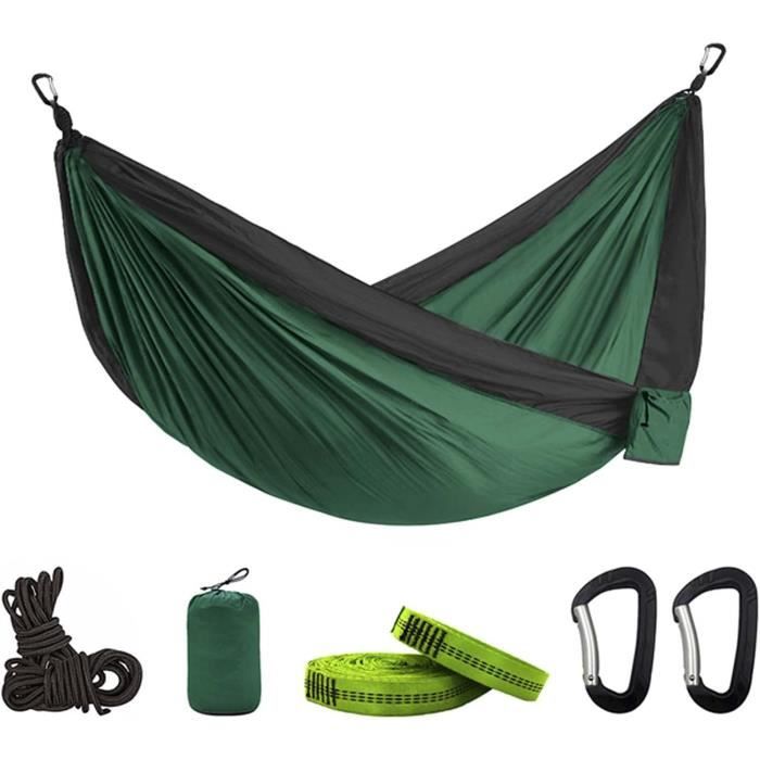 Yaheetech Hamac Pour 2 Personnes Avec Support Charge 216 Kg Hamac Double Sur Pied Toile Avec Barre Oreiller Sac De Transport Pour Cour, Extérieur, Jardin,Terrasse, Piscine Bleu Rayé