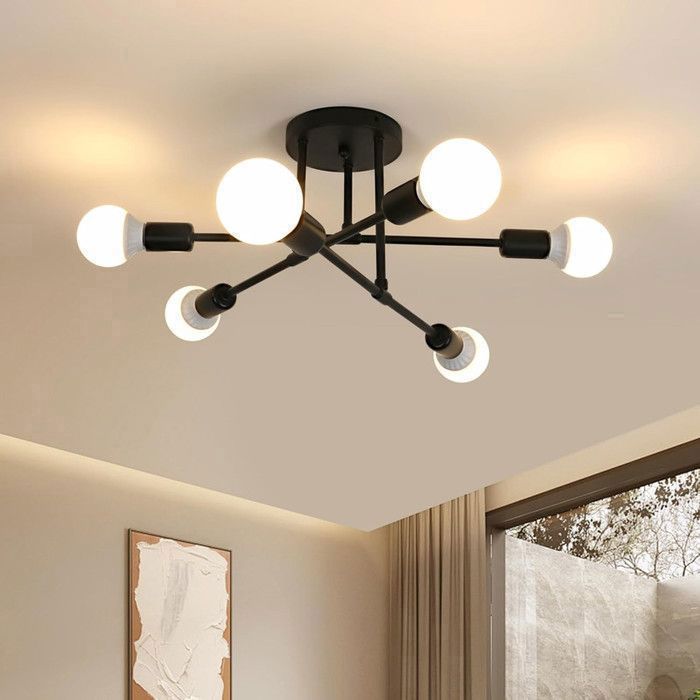 DORLINK Plafonnier Industriel E27 – Lustre Plafonnier Rétro en Métal