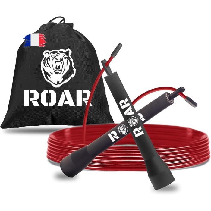 Corde à Sauter Kangaroo Fitness - Pour CrossFit, Boxe, Cardio - Avec Câble Rapide 3,4mm, Poignées Antidérapantes Et Sac