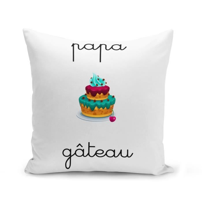 Housse De Coussin 40x40 Cm Papa Gateau Patisserie Pere Achat Vente Housse De Coussin Cdiscount