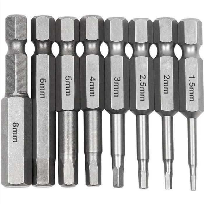 Lot 10 Embouts Tournevis Magnétiques Phillips 2PH1 - 50mm - Queue Hex 1/4 - Uxcell - NEUF