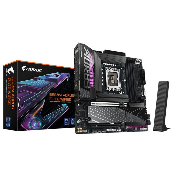 B860M A ELITE WIFI6E Gigabyte B860M AORUS ELITE WIFI6E – Carte mère Micro ATX Socket 1851 Intel Z890 Express – 4x DDR5 – M.2 PCIe