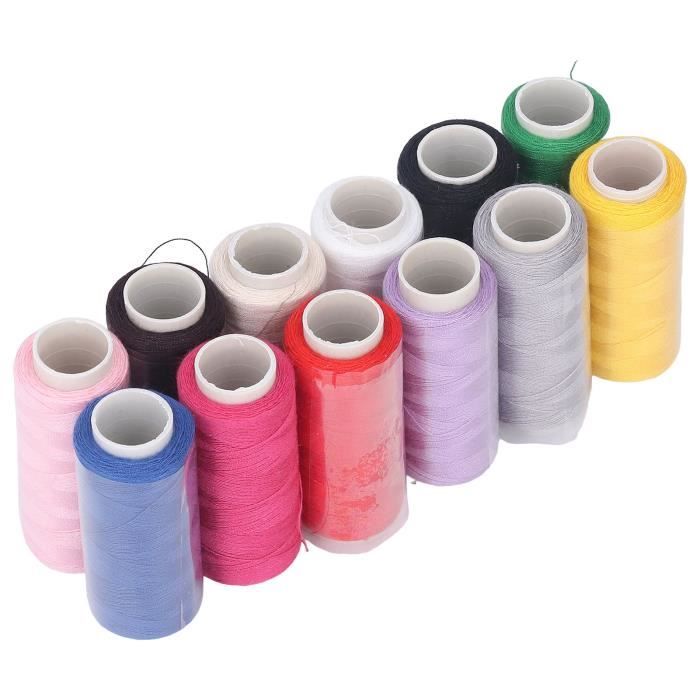 Fil Haute Qualité Ne S'effiloche Pas Kit 25 Bobines Fil à Coudre Polyester 400m - 25 Couleurs Avec Canettes Pour Machine à Coudre Fil Haute Qualité Ne S'effiloche Pas Kit 25 Bobines Fil à Coudre Polyester 400m - 25 Couleurs Avec Canettes Pour Machine à Coudre