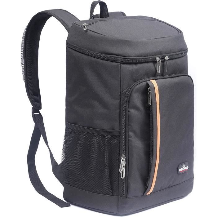 Sac à Dos Isotherme à Glacière 22L HAUTSTORE - Noir - Pour Pique-Nique, Camping, Travail, Ecole