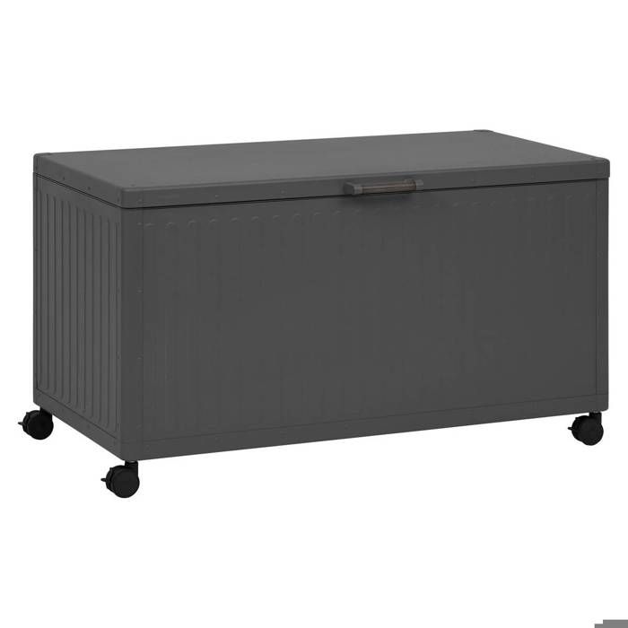 Coffre de rangement Edenio graphite M 1416 x 72 x 78cm en aluminium 670 L - Hespéride