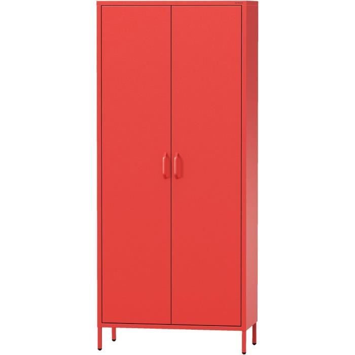 Armoire 80 cm Largeur Rouge - Jan Nowak