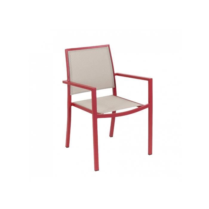 2 fauteuils de jardin en aluminium santorin terracotta