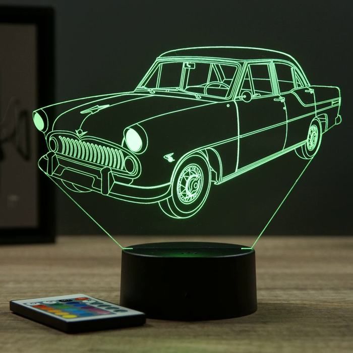 Lampe 3D Simca Vedette Régence 1956 – LED – Idée Cadeau – Fabriquée en France