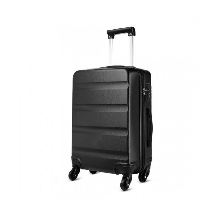 Kono Valise Cabine Valise Rigide L?�g?�re avec 4 roulettes et Serrure ?� Combinaison (Noir, S(55cm 