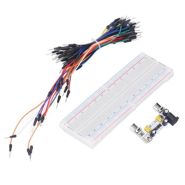 Kit 65 Fils Cavaliers Breadboard Multicolores – Mâle-Mâle Sans Soudure, 4 Longueurs Pour Arduino & Prototypage