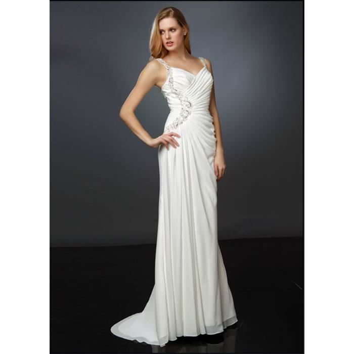 robe longue cocktail blanche