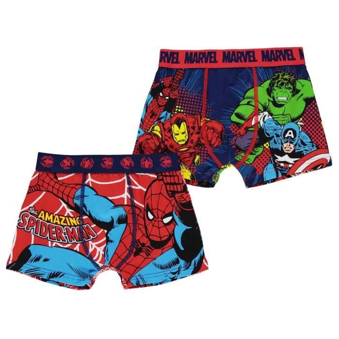 Marvel Avengers Boxer Shorts sous Licence Officielle pour Garçons 