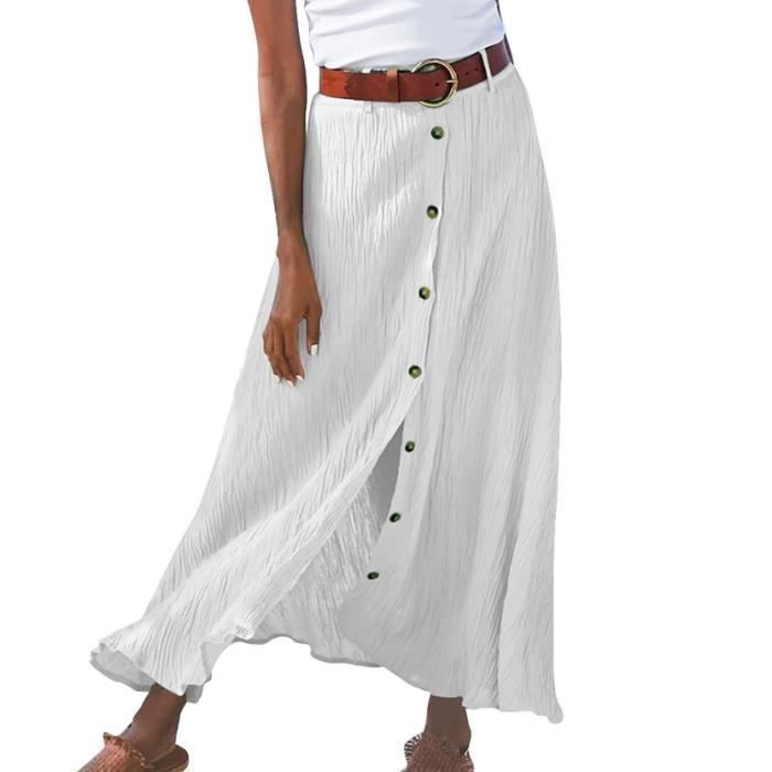 Jupe Longue Tendance Femme Jupe Longue Femme Été Shownicer - Imprimé Floral Boho - Taille Élastique - Modèle Trapèze Jupe Longue Jean
