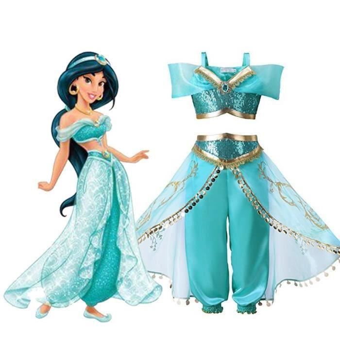 Filles Lampe de Aladdin Jasmine Princesse Costumes Cosplay Pour Enfants  Halloween Party Ventre De Danse Robe Princesse Indienne Cost - Cdiscount  Jeux - Jouets
