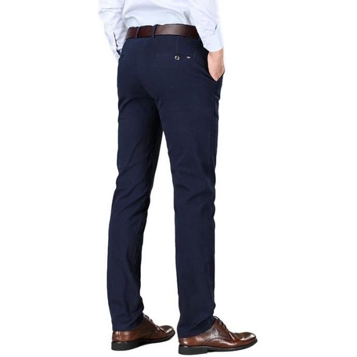 Pantalon Habillé Homme Coupe Droite - Business Décontracté | Poches Inclinées