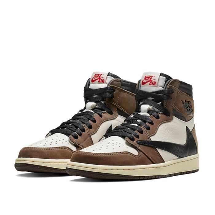 Basket Air Jordan 1 Retro High Travis Scott Marron - Cdiscount Chaussures