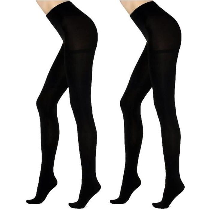 Collants opaques thermo polaire noir Dim