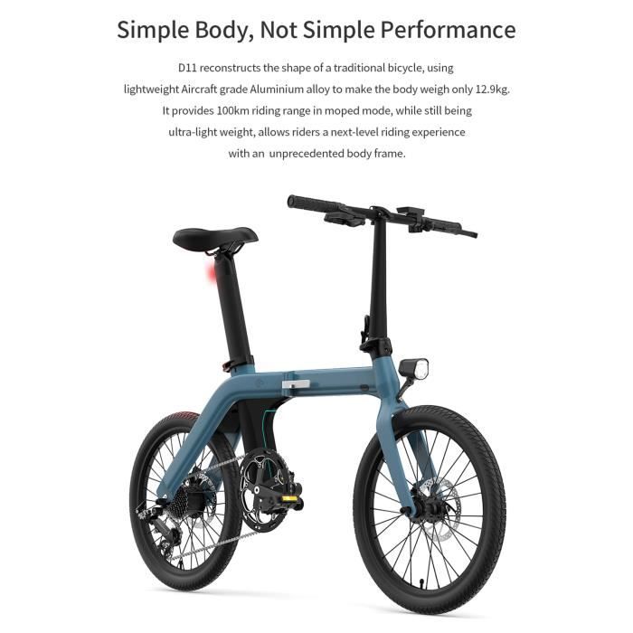 Vélo Électrique Pliant Ulzomo Delphin 20" 250W - 13Ah - 25 Km/h - 7 Vitesses - Vert - Neuf