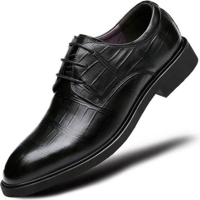 Derby Cuir Chaussure Homme Noir