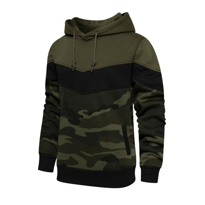 Sweat à Capuche Homme Polaire Doublé - Hiver Chaud - Grande Poche Avant - Coupe Confortable