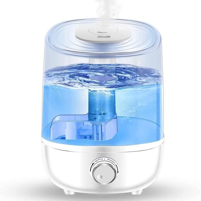 Humidificateur D'Air 3L,Ultrasonique Silencieux,Contrôle Automatique De L'humidité,Nébuliseur D