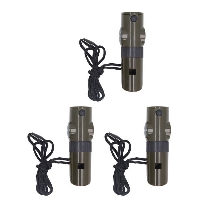 Sifflet De Survie Multifonction 4 En 1 - Avec Boussole, Loupe, Thermomètre, Haute Décibel