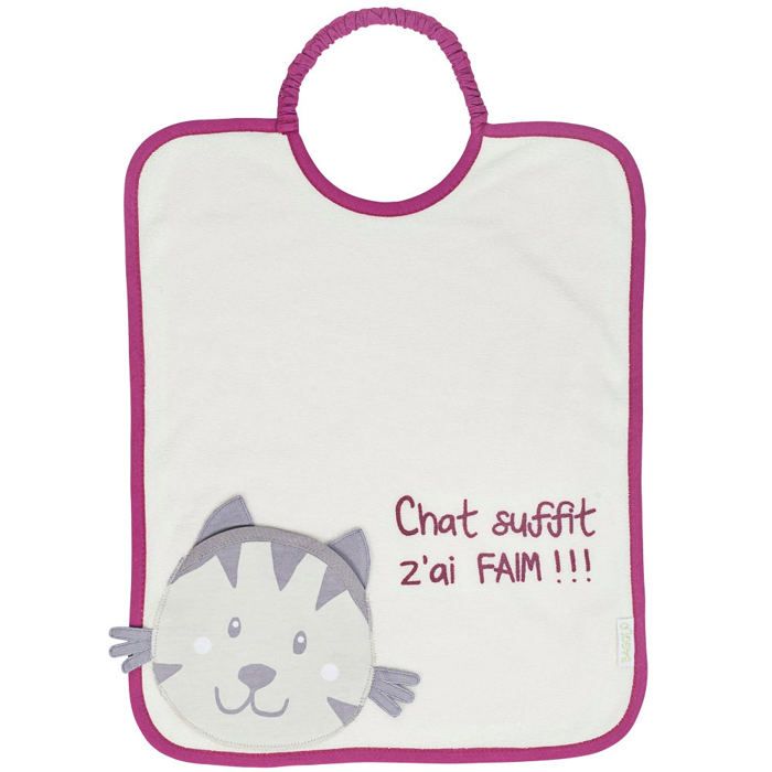 Babycalin Bavoir 2eme Age Bagolo Chat 30 X 37 Cm Cdiscount Puericulture Eveil Bebe