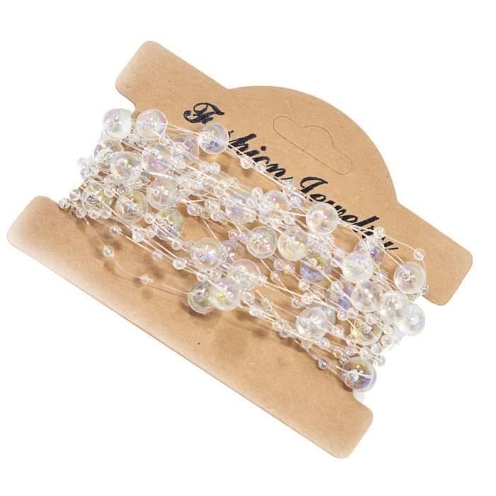 Collier De Perles Transparentes à Facettes - Style Murano - Différentes Tailles - Occasion - Bijou Élégant