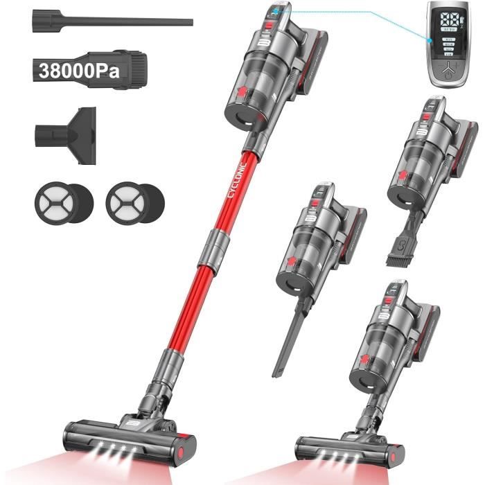 Aspirateur Sans Fil Vozascly F10 Flex 400W 38KPa - 60 Min Autonomie, Léger, Tuyau Pliable, 3 En 1