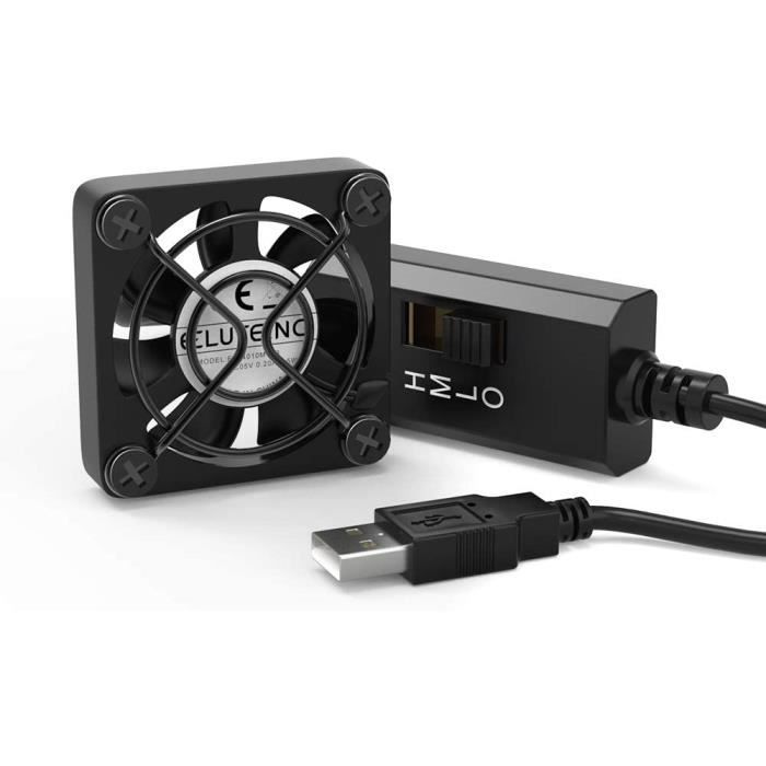 Ventilateur USB 40mm Double Rangée 2 En 1 - 3 Vitesses Réglables - Neuf