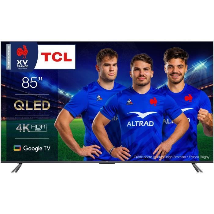 TCL 85C644 - TV 4K QLED - 85 (216 cm) - HDR (HDR10, HDR10+, HDR HLG) - Google TV - 3 X HDMI 2.1